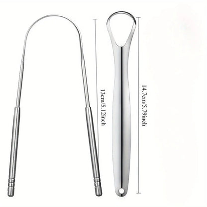4Pcstongue Scraper, Hygienic Seal-Pack, Professional Eliminate Bad Breath, Stainless Steel Tongue Scrapers